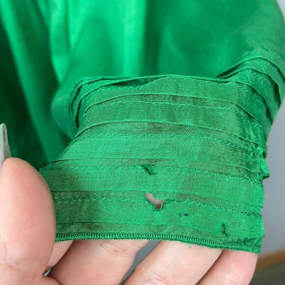 Diane Von Furstenberg Silk Dress Sz 2 Cocktail Party Garden Wedding Guest Green - Picture 7 of 12